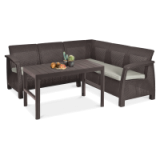 Zestawy ogrodowe narożne z tworzywa