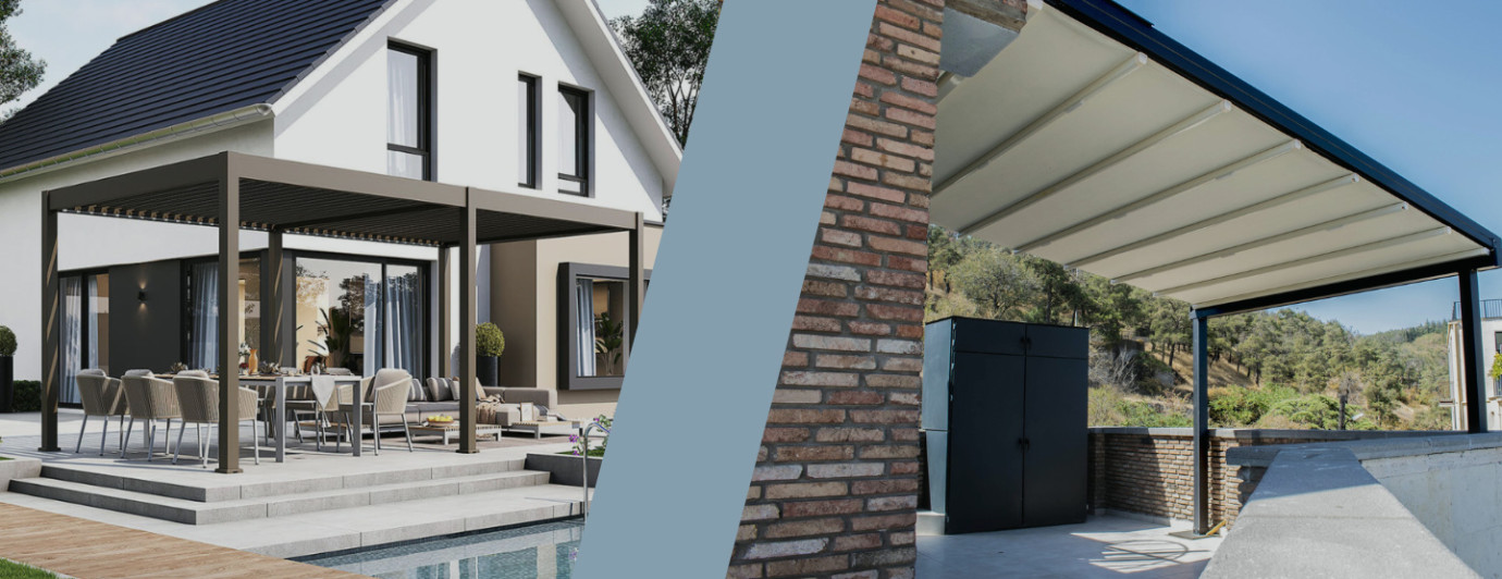 Pergola lamelowa czy materiałowa? 