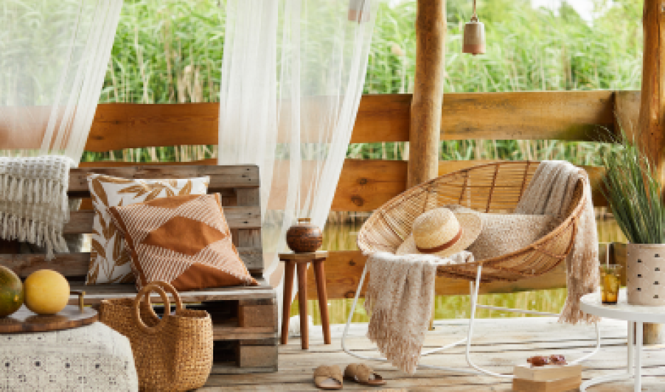Balkon w stylu tulum