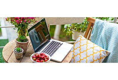 Home office na balkonie