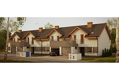 Funkcjonalny i przytulny taras w szeregowcu