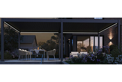 Montaż pergoli tarasowej marki Gutroof