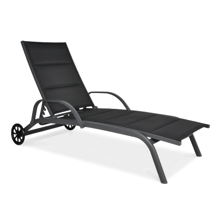 Leżak ogrodowy aluminiowy MAJORKA Black