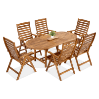 Meble drewniane jadalniane AKADIA DINING 190/6+1- FOCUS GARDEN