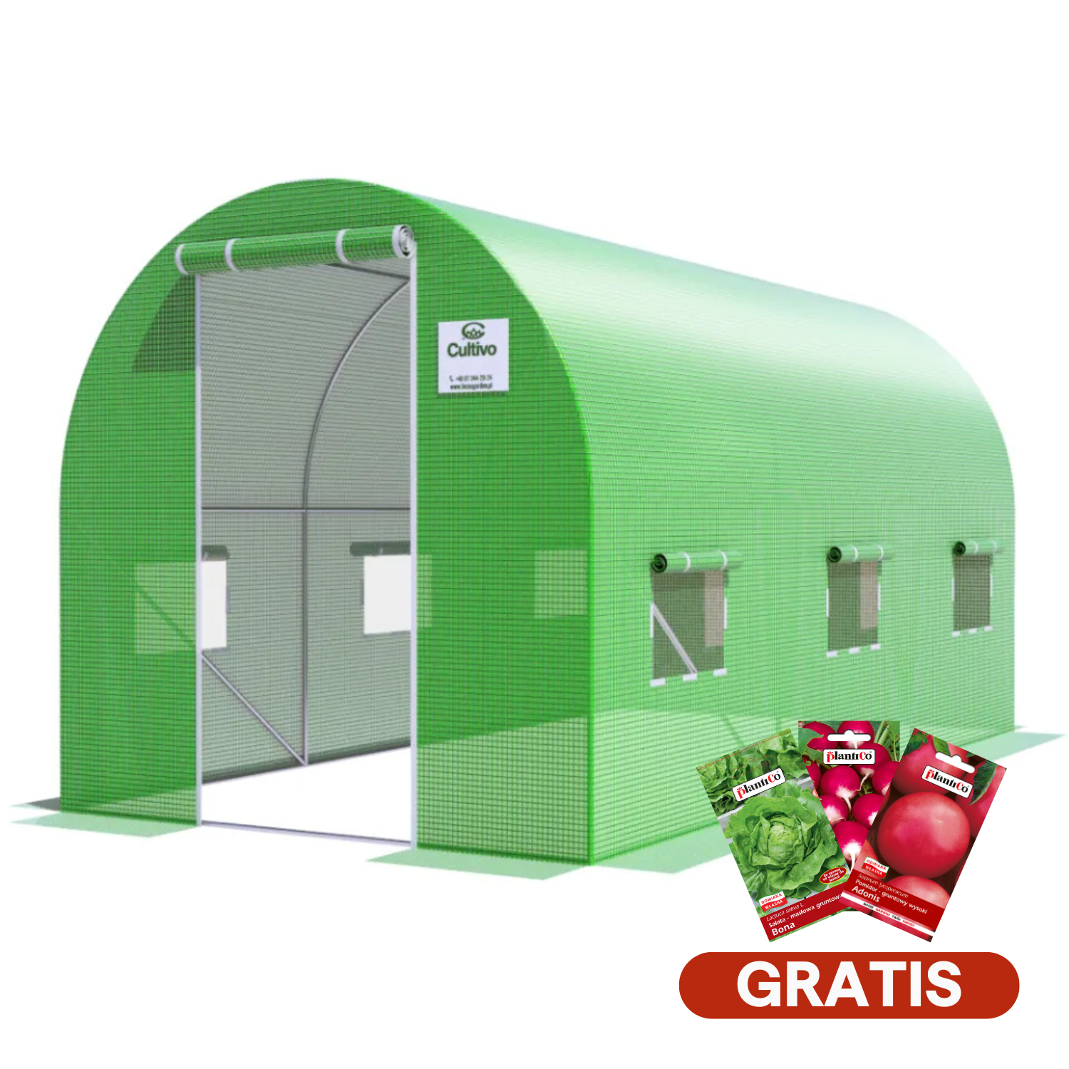 Tunel Foliowy 2x4x2 - 8m2 Zielony