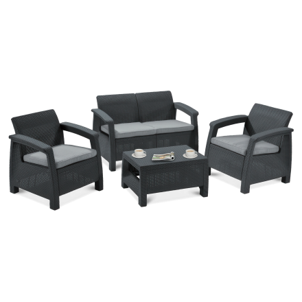 Zestaw ogrodowy CORFU SET Graphite