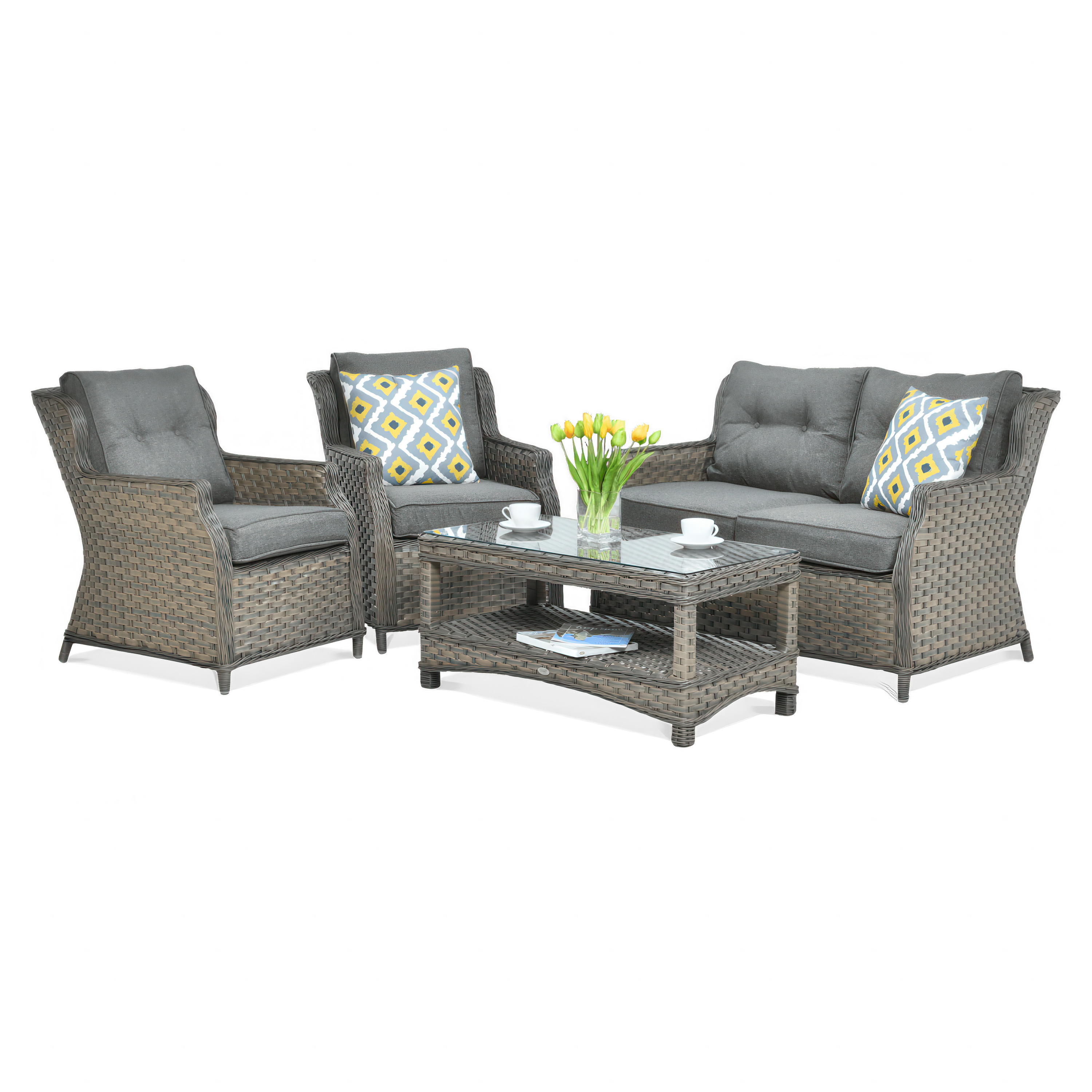 Meble z technorattanu TRIVENTO 2 Melange