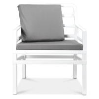 Fotel Nardi ARIA Bianco Acrilico Grigio