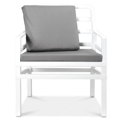 Fotel Nardi ARIA Bianco Acrilico Grigio