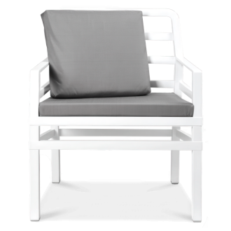 Fotel Nardi ARIA Bianco Acrilico Grigio