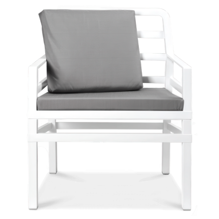 Fotel Nardi ARIA Bianco Acrilico Grigio