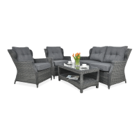 Meble z technorattanu TRIVENTO 2 Dark Grey