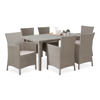 Komplet ogrodowy TOSCANA 6+1 Cappuccino