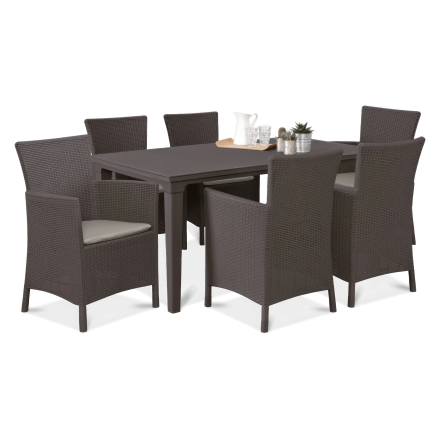 Komplet ogrodowy TOSCANA 6+1 Brown