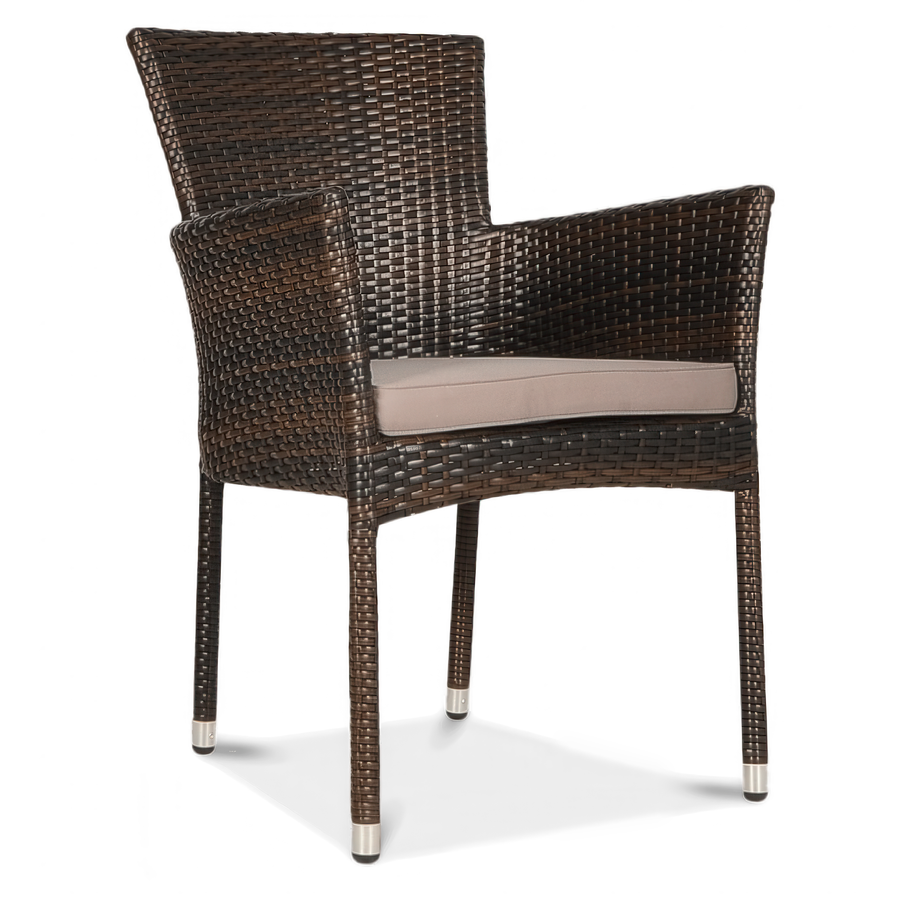 Fotel technorattan LERIDA brązowy z poduszką