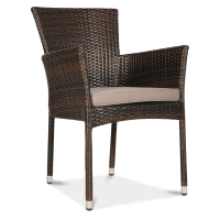 Fotel technorattan LERIDA Brown + Poduszka