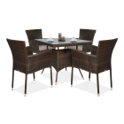 Zestaw z Technorattanu LERIDA/LUGO 4+1 Brown