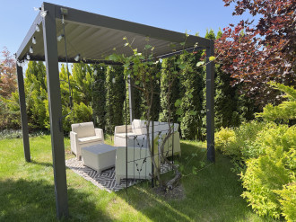 Pergola ogrodowa na taras Premium 3x3 w kolorze antracytowym