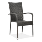 Krzesło z technorattanu FIESTA brązowe