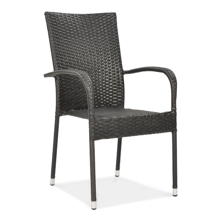 Krzesło z technorattanu FIESTA brązowe