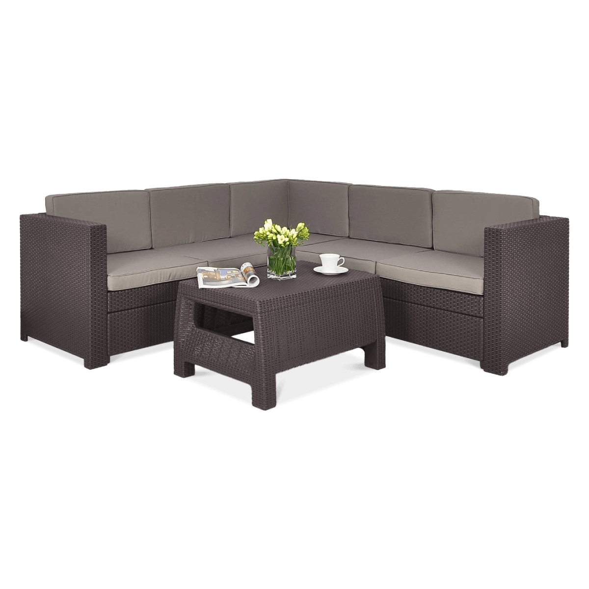 Narożnik wypoczynkowy ogrodowy PROVENCE SET Graphite