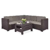 Narożnik wypoczynkowy ogrodowy PROVENCE SET Graphite