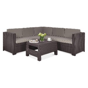 Narożnik wypoczynkowy ogrodowy PROVENCE SET Graphite