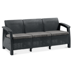 Sofa ogrodowa CORFU LOVE SEAT MAX w kolorze grafitowym