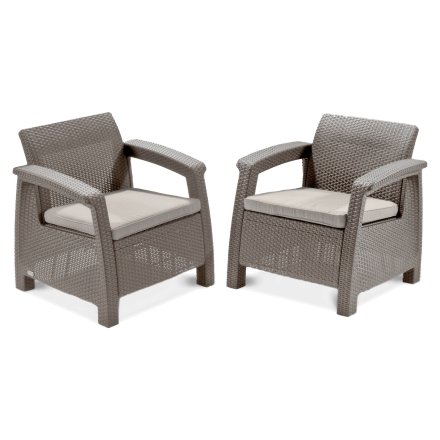 Meble ogrodowe CORFU DUO Cappuccino