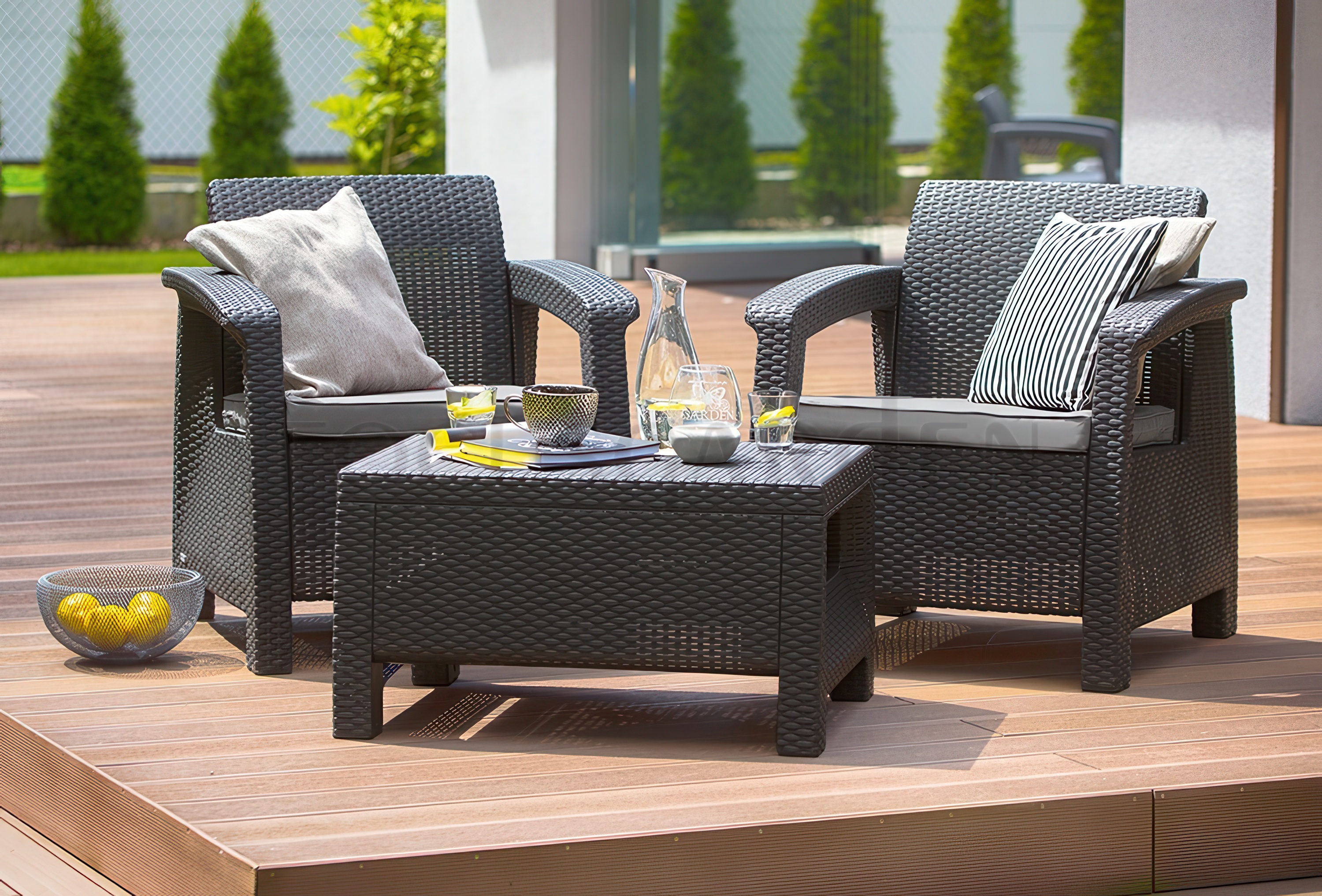 Komplet ogrodowy CORFU WEEKEND Graphite