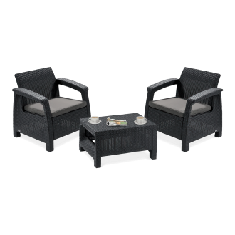 Komplet ogrodowy CORFU WEEKEND Graphite