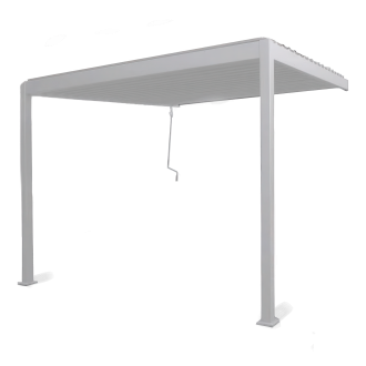Pergola tarasowa do ogrodu, ścienna 3x3 Premium Wall White - Gutroof