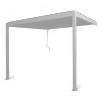 Pergola tarasowa do ogrodu, ścienna 3x3 Premium Wall White - Gutroof