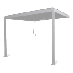 Pergola tarasowa do ogrodu, ścienna 3x3 Premium Wall White - Gutroof