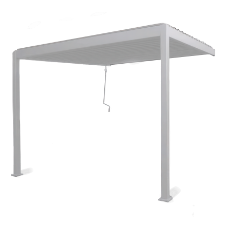 Pergola tarasowa do ogrodu, ścienna 3x3 Premium Wall White - Gutroof