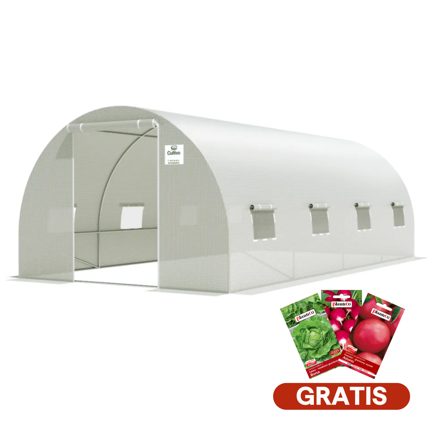 Tunel Foliowy 3x6x2 - 18m2 Biały