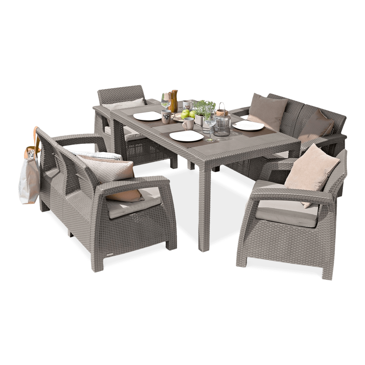 Zestaw ogrodowy CORFU FIESTA II Cappuccino