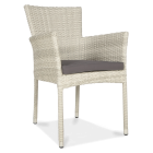 Fotel technorattanowy LERIDA White + Poduszka