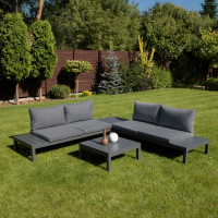 Narożnik ogrodowy Williams Dark Grey - FOCUS GARDEN