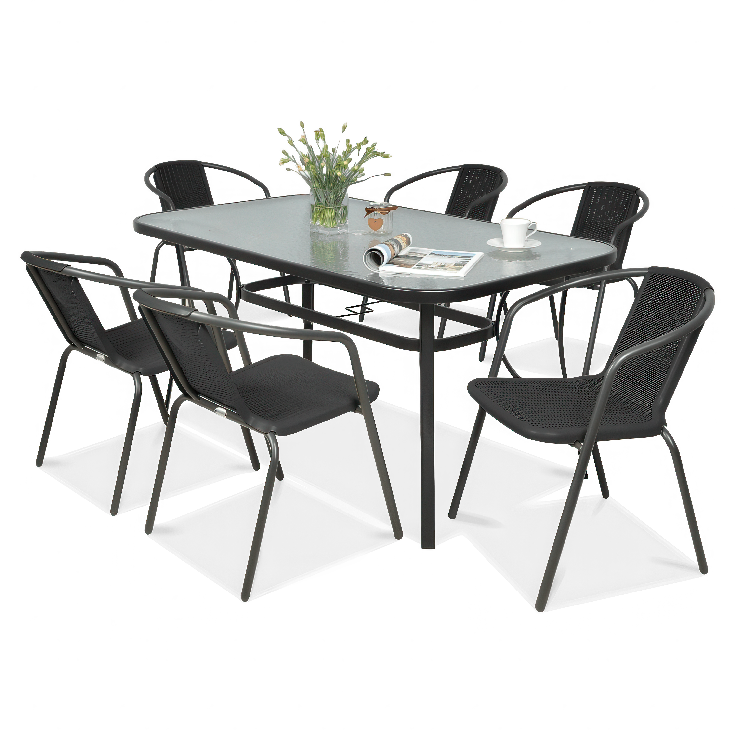 Zestaw ogrodowy SIMPLE 150/6 grafitowy