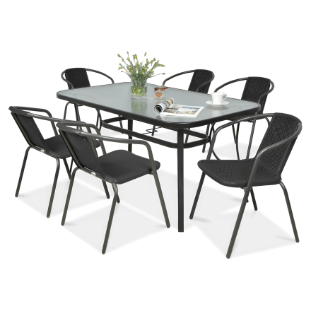 Zestaw ogrodowy SIMPLE 150/6 grafitowy