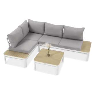 Sofa ogrodowa narożna Raymond White - FOCUS GARDEN