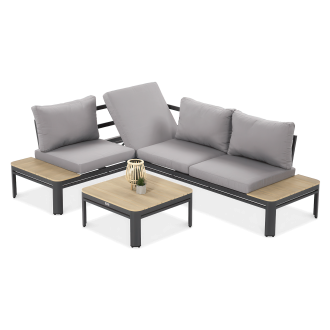 Narożnik ogrodowy RAYMOND Dark Grey - FOCUS GARDEN