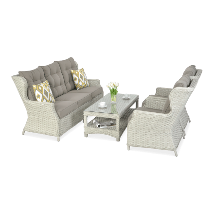 Zestaw technorattanowy TRIVENTO 3 Melange White