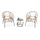 Meble ogrodowe zestaw 2+1 MAYA Beige - FOCUS GARDEN