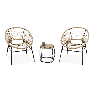 Meble ogrodowe zestaw 2+1 MAYA Beige - FOCUS GARDEN