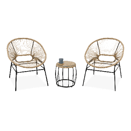 Meble ogrodowe zestaw 2+1 MAYA Beige - FOCUS GARDEN