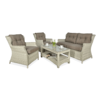 Meble z technorattanu TRIVENTO 2 Melange White