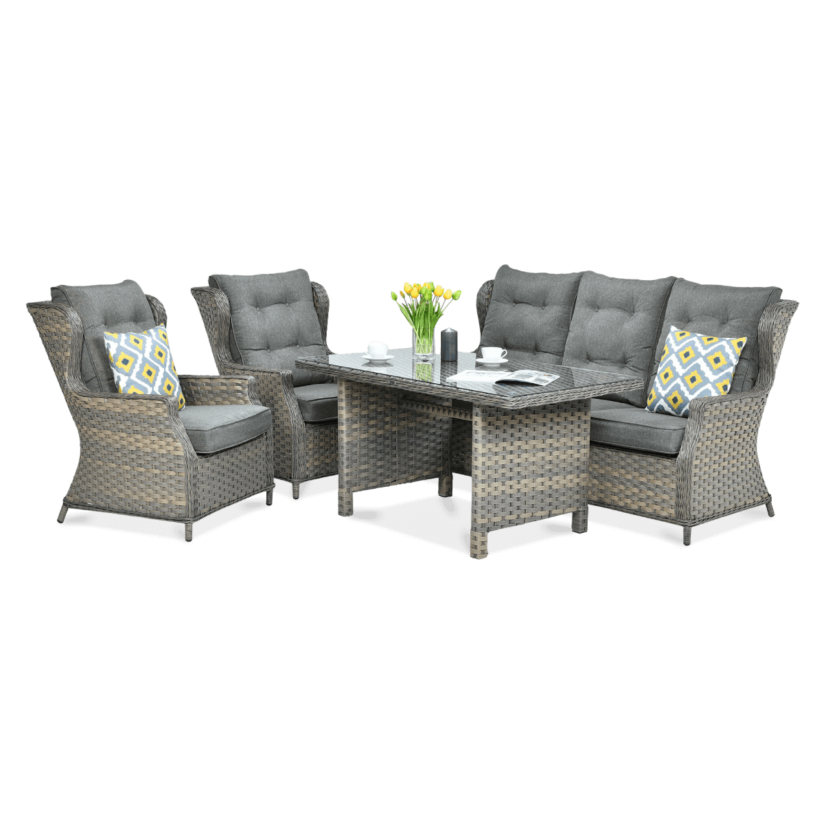 Meble technorattanowe TRIVENTO DINING 3 Melange