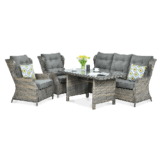 Meble technorattanowe TRIVENTO DINING 3 Melange